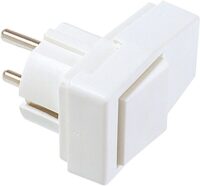Bachmann Schutzkontaktstecker 16A 250V 911.271 Kunststoff IP20 weiß rechtw