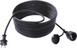 Bachmann Netzanschlussleitung 10m 16A schwarz 343.171 3x1,5qmm IP44 Schutzkontakt-Kuppl
