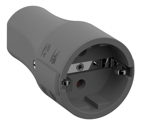 Bachmann ELTROPA Schutzkontaktkupplung Kunststoff IP20 E 960303 ger grau Schraubkl