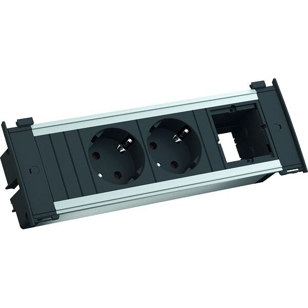 Bachmann Bachmann Steckdosenleiste 2-fach schwarz 0,2m 35° KAPSA 927.052 1,5qmm