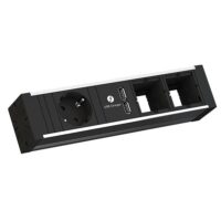 Bachmann Steckdosenleiste 1/1-fach schwarz 1xUSB 936.003 0,2m 35° IP20