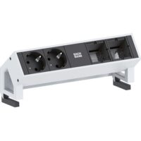 Bachmann Steckdosenleiste 2/2-fach schwarz 0,2m 902.411 35° IP20 1,5qmm