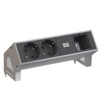 Bachmann Steckdosenleiste 2/1-fach schwarz 0,2m 902.403 35° IP20 1,5qmm
