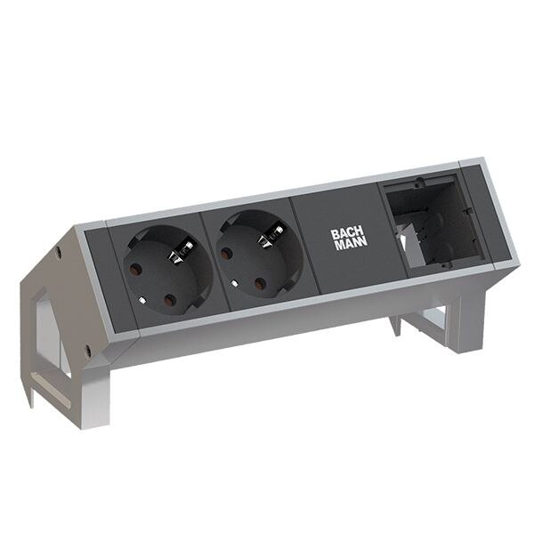 Bachmann Bachmann Steckdosenleiste 2/1-fach schwarz 0,2m 902.403 35° IP20 1,5qmm