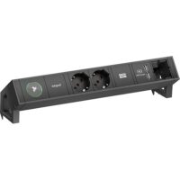 Bachmann Steckdosenleiste schwarz 1xUSB 0,2m 902.841 35° IP20 1,5qmm