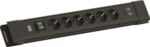 Bachmann Steckdosenleiste 6-fach schwarz 2xUSB 2m CONNECTUS BM005922 mit Ein/Aus 45° IP20