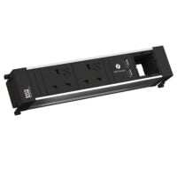 Bachmann Multi-Tischsteckdose EB 1USB schwarz 916.0519 Kunststoff