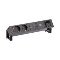 Bachmann Steckdosenleiste schwarz 0,2m 35° 902.613 IP20 1,5qmm