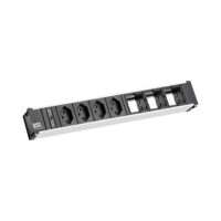 Bachmann Steckdosenleiste 7-fach schwarz 0,1m CONI 912.018 IP20 1,5qmm