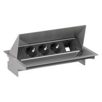 Bachmann Steckdosenleiste 3-fach alu 0,2m 900.400 35° IP20 1,5qmm