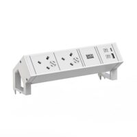 Bachmann Multi-Tischsteckdose Aufb 1USB 902.3230 weiß Aluminium