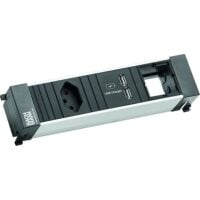 Bachmann Steckdosenleiste 1-fach alu 1xUSB 916.0270 0,2m IP20 1,5qmm