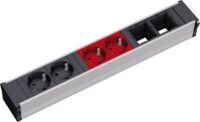 Bachmann Steckdosenleiste 4/2-fach schwarz 0,1m CONI 912.025 35° IP20 1,5qmm
