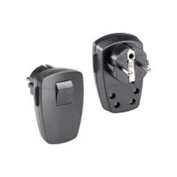 Bachmann Schutzkontaktstecker 16A 250V 911.171 Kunststoff IP20 schwarz rechtw
