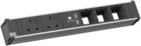 Bachmann Multi-Tischsteckdose EB 2Steckd 912.0280 2USB schwarz Aluminium