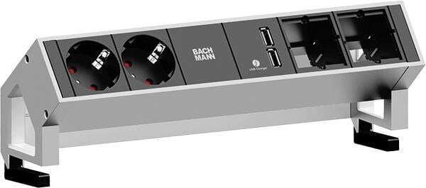 Bachmann Bachmann Steckdosenleiste 2-fach weiß 0,2m 35° 902.229 IP20 1,5qmm
