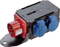 Bachmann Energiewürfel Kunststoff schwarz IP44 349.028 3Steckd CEE-16A