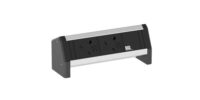 Bachmann Steckdosenleiste 2-fach schwarz 3m 90° DESK 339.1018 IP20