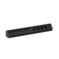 Bachmann Multi-Tischsteckdose Aufb schwarz 932.105 Aluminium