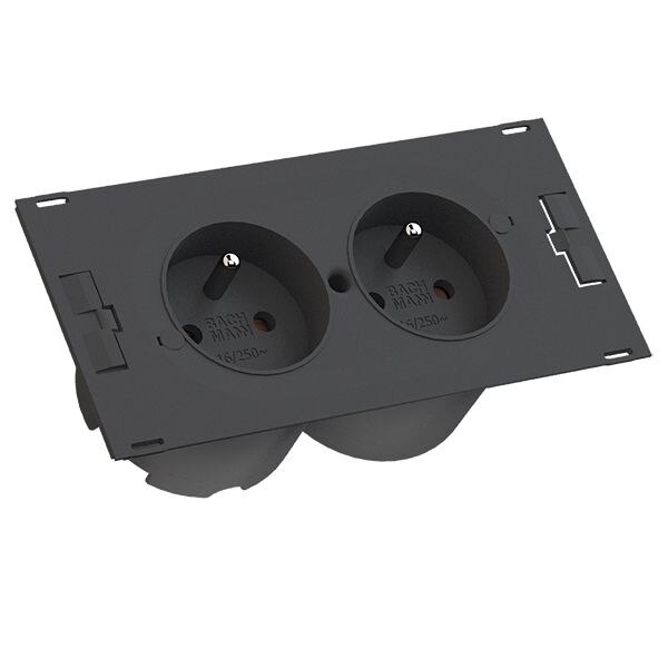 Bachmann Bachmann Steckdosenleiste schwarz 0,2m 90° 929.012 IP20