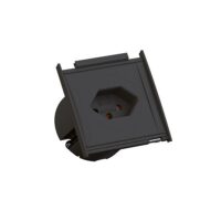 Bachmann Steckdosenleiste 1-fach alu 2m 45° KAPSA 927.404 IP20 1,5qmm