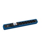 Bachmann Steckdosenleiste 6-fach bl 2m 35° 350.305 IP20 FI-Schalter 1,5qmm