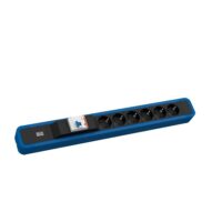 Bachmann Steckdosenleiste 6-fach bl 2m 35° 350.305 IP20 FI-Schalter 1,5qmm