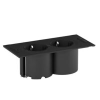 Bachmann Steckdose 2-fach schwarz matt Einb mit BS DUE 929.000 IP20