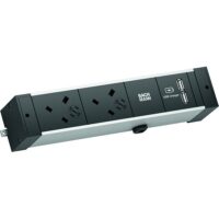 Bachmann Steckdosenleiste 2-fach alu 2m 45° 941.103 IP20 1,5qmm