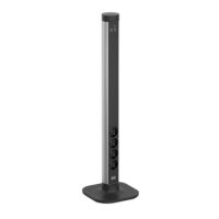 Bachmann Multi-Tischsteckdose Aufb 2USB 709.103 schwarz Aluminium