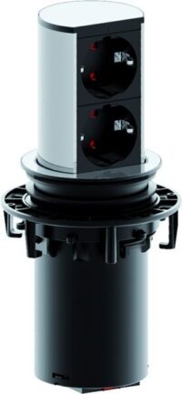 Bachmann Steckdosenleiste 2-fach alu 2m IP20 Elevator 928.002 1,5qmm