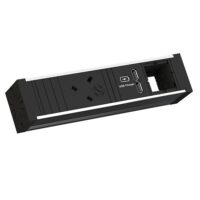 Bachmann Steckdosenleiste 1/1-fach schwarz 1xUSB 936.005 0,2m 35° IP20