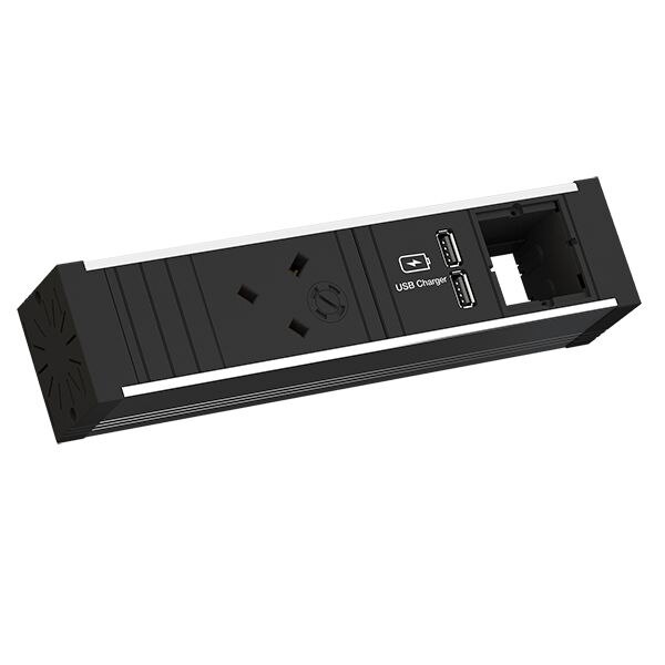 Bachmann Bachmann Steckdosenleiste 1/1-fach schwarz 1xUSB 936.005 0,2m 35° IP20