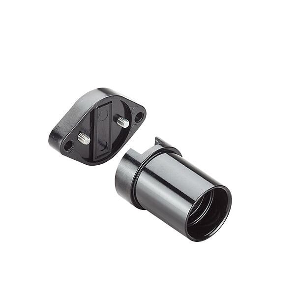 Bachmann Illuminationsfassung schwarz E14 Kunststoff 740.010 BefestFuß