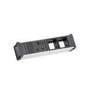 Bachmann Multi-Tischsteckdose EB 1Steckd 912.0080 schwarz Aluminium