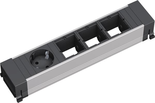 Bachmann Bachmann Steckdosenleiste 1/3-fach schwarz 35° CONFERENCE 909.002 IP20
