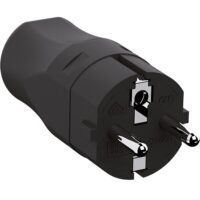 Bachmann Schutzkontaktstecker 16A 250V 960.101 Kunststoff IP20 schwarz ger