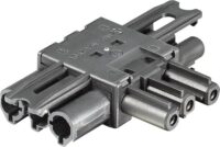 Bachmann Verteilerblock PA 1Eing 3-polig 250V 375.102 2Ausg 16A IP20