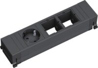 Bachmann Steckdosenleiste 1/2-fach schwarz 0,1m 916.061 35° IP20
