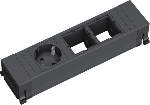 Bachmann Bachmann Steckdosenleiste 1/2-fach schwarz 0,1m 916.061 35° IP20