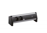 Bachmann Steckdosenleiste 2-fach alu 1xUSB 902.0813 35° IP20