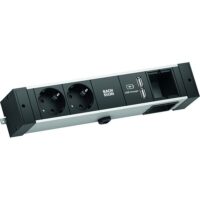 Bachmann Steckdosenleiste 2-fach alu 2m 35° 941.001 IP20 1,5qmm