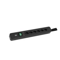 Bachmann Steckdosenleiste schwarz mit Ein/Aus 350.074 2m 90° IP20 1,5qmm