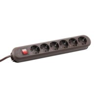 Bachmann Steckdosenleiste 6-fach br 1,5m 35° 381.450K mit Ein/Aus IP20 1,5qmm