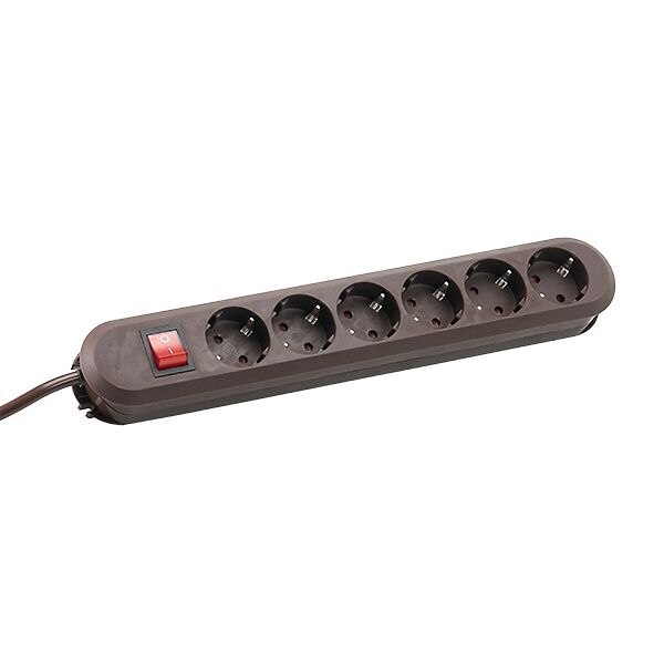 Bachmann Bachmann Steckdosenleiste 6-fach br 1,5m 35° 381.450K mit Ein/Aus IP20 1,5qmm
