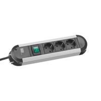 Bachmann Steckdosenleiste 3-fach schwarz 2m 35° PRIMO 330.070 mit Ein/Aus IP20 1,5qmm
