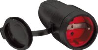 Bachmann Schutzkontaktkupplung Gummi ger 919.176 IP20 schwarz Schraubkl