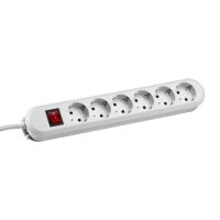 Bachmann Steckdosenleiste 6-fach weiß 5m 35° 381.252K mit Ein/Aus IP20 1,5qmm