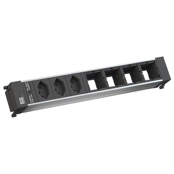 Bachmann Bachmann Steckdosenleiste 3-fach alu 0,1m 916.024 IP20 1,5qmm