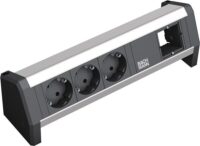 Bachmann Steckdosenleiste 3/1-fach schwarz 35° DESK 902.000 IP20